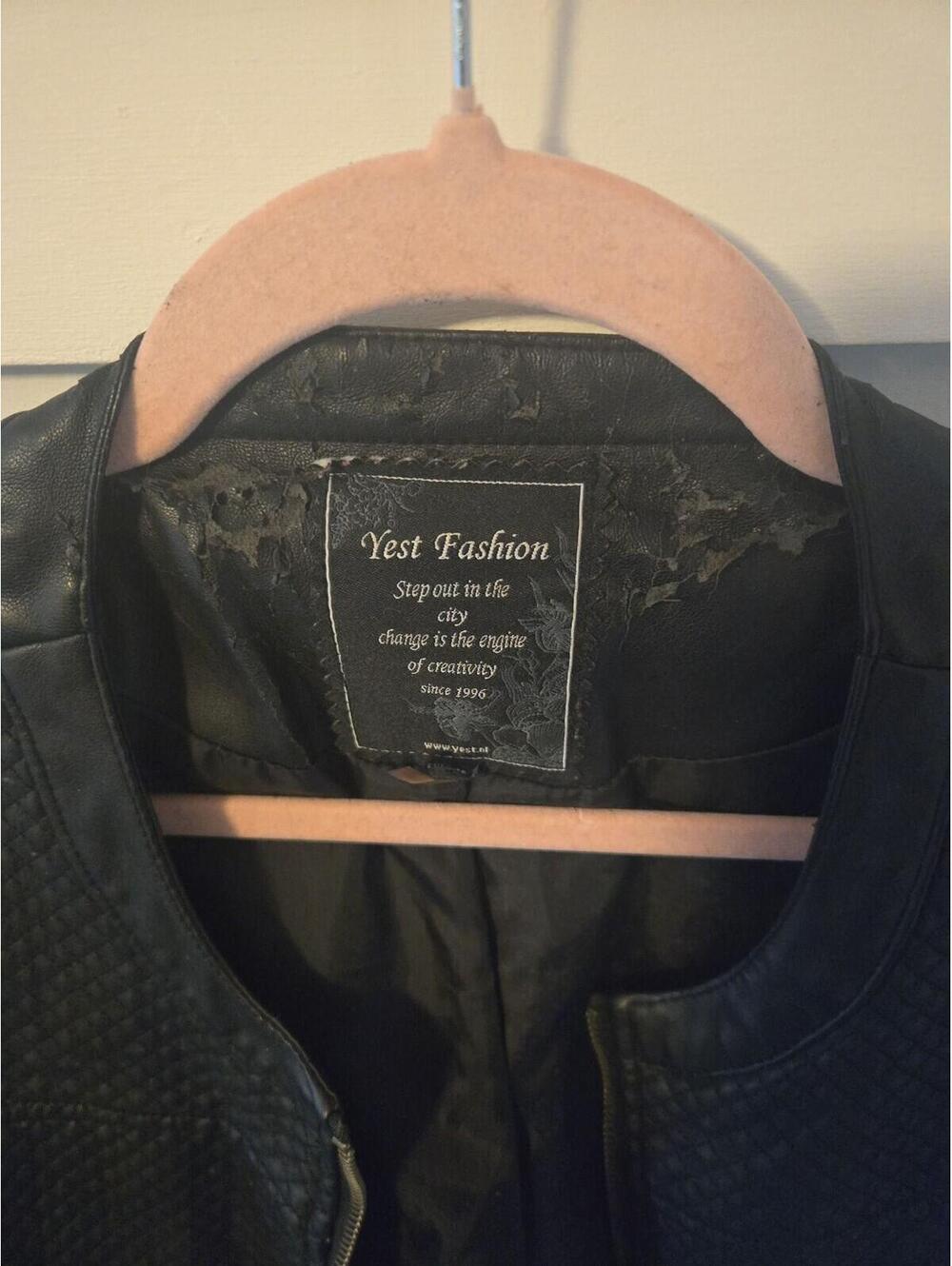 Yest Fashion Faux Leather Quilted Moto Jacket Black - Picture 2 of 6